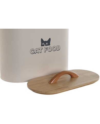 Contenitore per alimenti per animali domestici Home ESPRIT Beige Naturale 3,6 L Contenitore per alimenti per animali domestici Home ESPRIT Beige Naturale 3,6 L