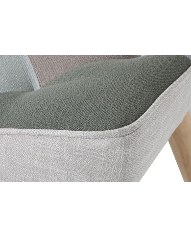 Poltrona Home ESPRIT Poliestere Metallo Legno MDF 68 X 78 X 95 cm