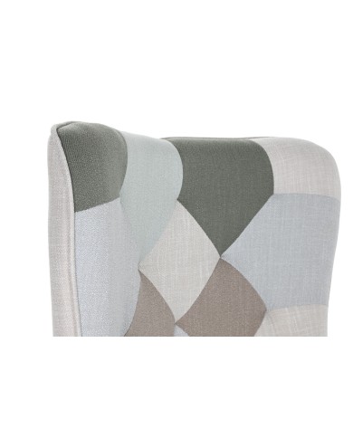 Poltrona Home ESPRIT Poliestere Metallo Legno MDF 68 X 78 X 95 cm