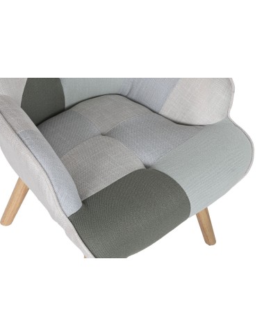 Poltrona Home ESPRIT Poliestere Metallo Legno MDF 68 X 78 X 95 cm