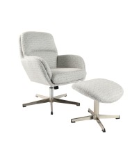 Poltrona Home ESPRIT Bianco Poliestere Metallo 72 X 74 X 97 cm