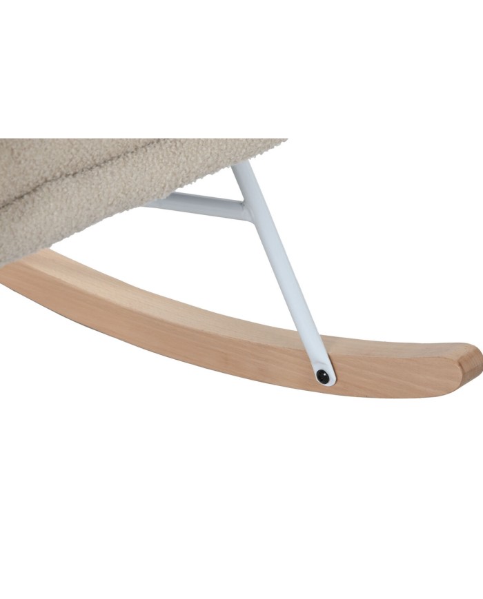 Sedia a Dondolo Home ESPRIT Bianco Poliestere Metallo 74 X 90 X 95 cm Sedia a Dondolo Home ESPRIT Bianco Poliestere Metallo 74 X 90 X 95 cm