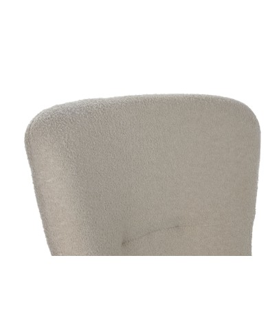 Sedia a Dondolo Home ESPRIT Bianco Poliestere Metallo 74 X 90 X 95 cm