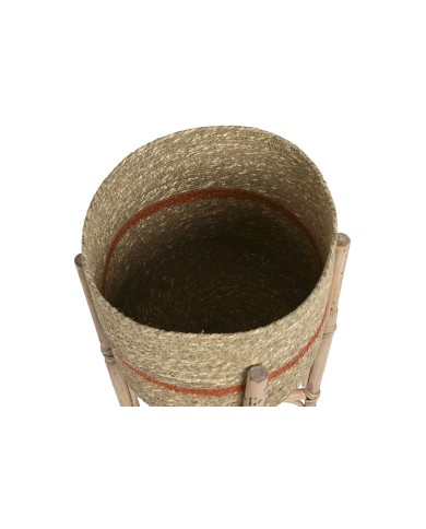 Set di vasi da fiori Home ESPRIT Naturale Juta Legno di mango 26 X 26 X 67 cm (2 Pezzi) Set di vasi da fiori Home ESPRIT Naturale Juta Legno di mango 26 X 26 X 67 cm (2 Pezzi)