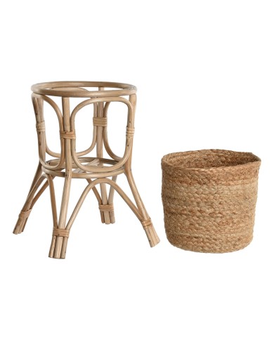 Set di vasi da fiori Home ESPRIT Naturale vimini Fibra 28 x 28 x 38 cm (2 Pezzi) Set di vasi da fiori Home ESPRIT Naturale vimini Fibra 28 x 28 x 38 cm (2 Pezzi)