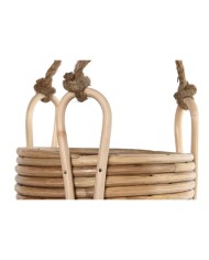 Set di vasi da fiori Home ESPRIT Naturale vimini Corda 31 x 31 x 23 cm (3 Pezzi)