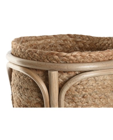 Set di vasi da fiori Home ESPRIT Naturale vimini Fibra 28 x 28 x 38 cm (2 Pezzi) Set di vasi da fiori Home ESPRIT Naturale vimini Fibra 28 x 28 x 38 cm (2 Pezzi)