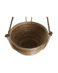 Set di vasi da fiori Home ESPRIT Naturale vimini Corda 31 x 31 x 23 cm (3 Pezzi)