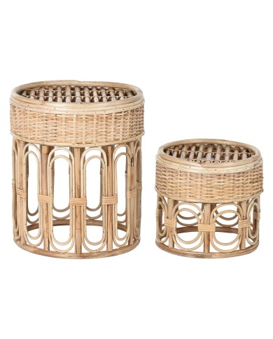 Tavolo aggiuntivo Home ESPRIT Naturale 42 x 42 x 47 cm