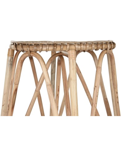 Sgabello Home ESPRIT Naturale vimini 50 X 50 X 86 cm