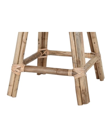 Sgabello Home ESPRIT Naturale vimini Rattan 37 X 37 X 49,5 cm