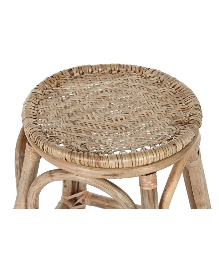 Sgabello Home ESPRIT Naturale vimini Rattan 37 X 37 X 49,5 cm