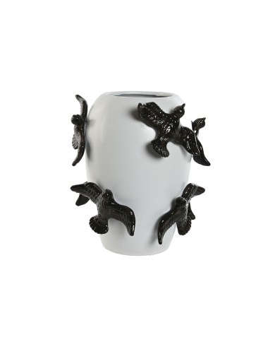 Vaso Home ESPRIT Bianco Nero Gres Moderno 27 X 27 X 29,5 cm Vaso Home ESPRIT Bianco Nero Gres Moderno 27 X 27 X 29,5 cm