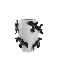 Vaso Home ESPRIT Bianco Nero Gres Moderno 27 X 27 X 29,5 cm Vaso Home ESPRIT Bianco Nero Gres Moderno 27 X 27 X 29,5 cm
