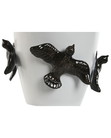 Vaso Home ESPRIT Bianco Nero Gres Moderno 27 X 27 X 29,5 cm Vaso Home ESPRIT Bianco Nero Gres Moderno 27 X 27 X 29,5 cm