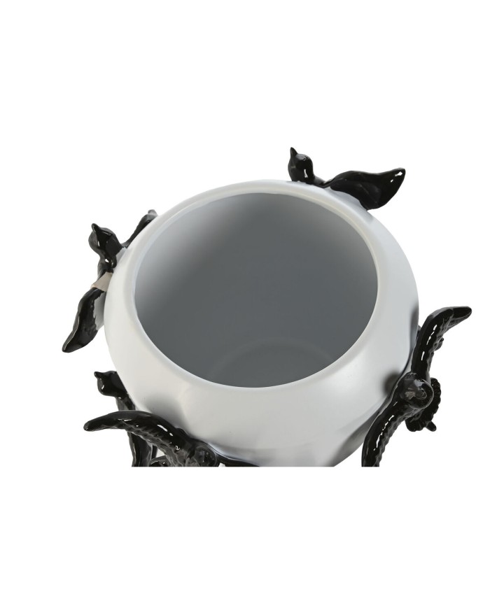 Vaso Home ESPRIT Bianco Nero Gres Moderno 29 X 29 X 21,5 cm Vaso Home ESPRIT Bianco Nero Gres Moderno 29 X 29 X 21,5 cm