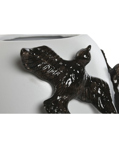 Vaso Home ESPRIT Bianco Nero Gres Moderno 27 X 27 X 29,5 cm Vaso Home ESPRIT Bianco Nero Gres Moderno 27 X 27 X 29,5 cm