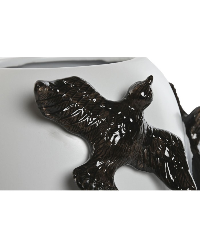 Vaso Home ESPRIT Bianco Nero Gres Moderno 27 X 27 X 29,5 cm Vaso Home ESPRIT Bianco Nero Gres Moderno 27 X 27 X 29,5 cm