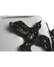 Vaso Home ESPRIT Bianco Nero Gres Moderno 27 X 27 X 29,5 cm Vaso Home ESPRIT Bianco Nero Gres Moderno 27 X 27 X 29,5 cm