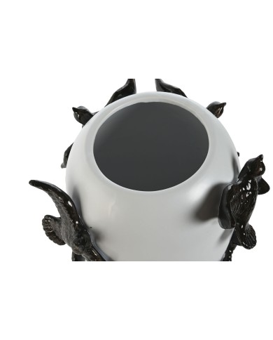 Vaso Home ESPRIT Bianco Nero Gres Moderno 27 X 27 X 29,5 cm Vaso Home ESPRIT Bianco Nero Gres Moderno 27 X 27 X 29,5 cm