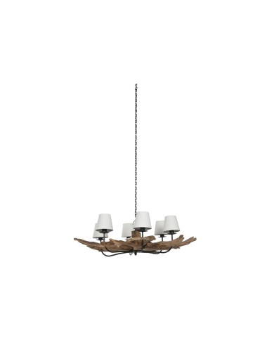 Lampadario Home ESPRIT Ferro teak 130 X 130 X 35 cm