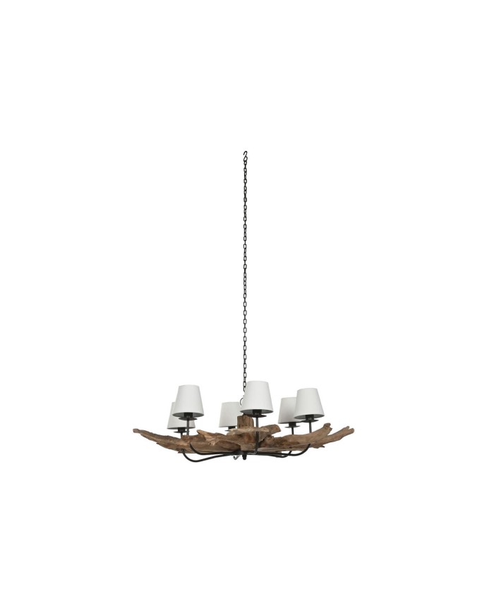 Lampadario Home ESPRIT Ferro teak 130 X 130 X 35 cm Lampadario Home ESPRIT Ferro teak 130 X 130 X 35 cm