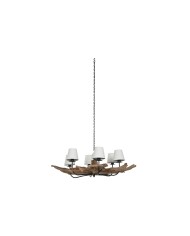Lampadario Home ESPRIT Naturale Legno Metallo 50 W 36,5 x 36,5 x 174,5 cm