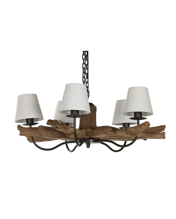 Lampadario Home ESPRIT Ferro teak 90 x 90 x 35 cm