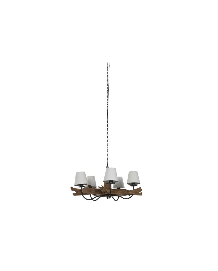 Lampadario Home ESPRIT Ferro teak 90 x 90 x 35 cm