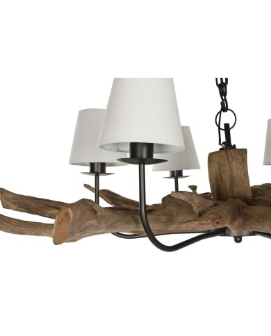 Lampadario Home ESPRIT Ferro teak 130 X 130 X 35 cm