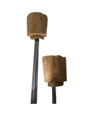 Lampada da Parete Home ESPRIT Bianco Moderno Cavallo Finitura invecchiata 220 V 18 x 21,5 x 50,5 cm (2 Unità)