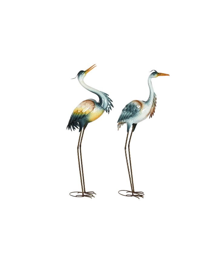 Statua Decorativa Home ESPRIT Giallo Azzurro Bianco Orientale Airone 41 X 18,5 X 104,5 cm (2 Unità) Statua Decorativa Home ESPRIT Giallo Azzurro Bianco Orientale Airone 41 X 18,5 X 104,5 cm (2 Unità)