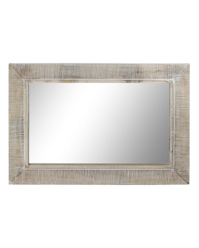 Specchio da parete Home ESPRIT Bianco Moderno Decapaggio 63,5 X 4 X 94 cm