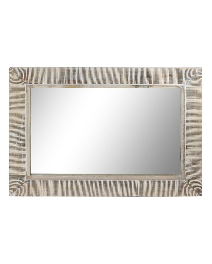 Specchio da parete Home ESPRIT Bianco Moderno Decapaggio 63,5 X 4 X 94 cm