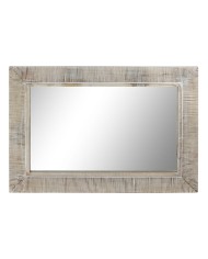 Specchio da parete Home ESPRIT Bianco Moderno Decapaggio 63,5 X 4 X 94 cm