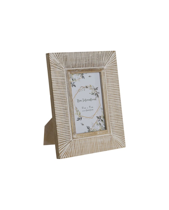 Cornice Portafoto Home ESPRIT Bianco Legno di mango Moderno 19 x 1 x 24 cm
