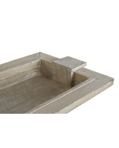 Vassoio per aperitivi Home ESPRIT Bianco Moderno Decapaggio 48 X 30,5 X 7,5 cm