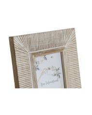 Cornice Portafoto Home ESPRIT Bianco Legno di mango Moderno 19 x 1 x 24 cm