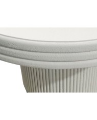 Tavolino da Caffè Home ESPRIT Bianco 70 X 70 X 52 cm Tavolino da Caffè Home ESPRIT Bianco 70 X 70 X 52 cm