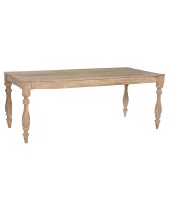 Tavolo da Pranzo Home ESPRIT Bianco Legno di abete Legno MDF 120 X 120 X 80 cm