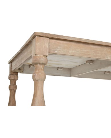 Tavolo da Pranzo Home ESPRIT Bianco teak 195 X 97 X 77 cm
