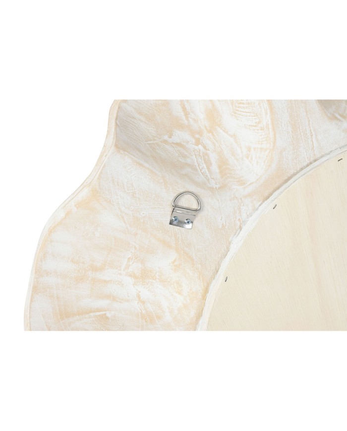 Specchio da parete Home ESPRIT Bianco Decapaggio Intaglio 76 x 7 x 76 cm