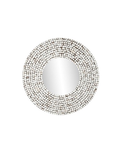 Specchio da parete Home ESPRIT Bianco Decapaggio 120 x 4 x 120 cm