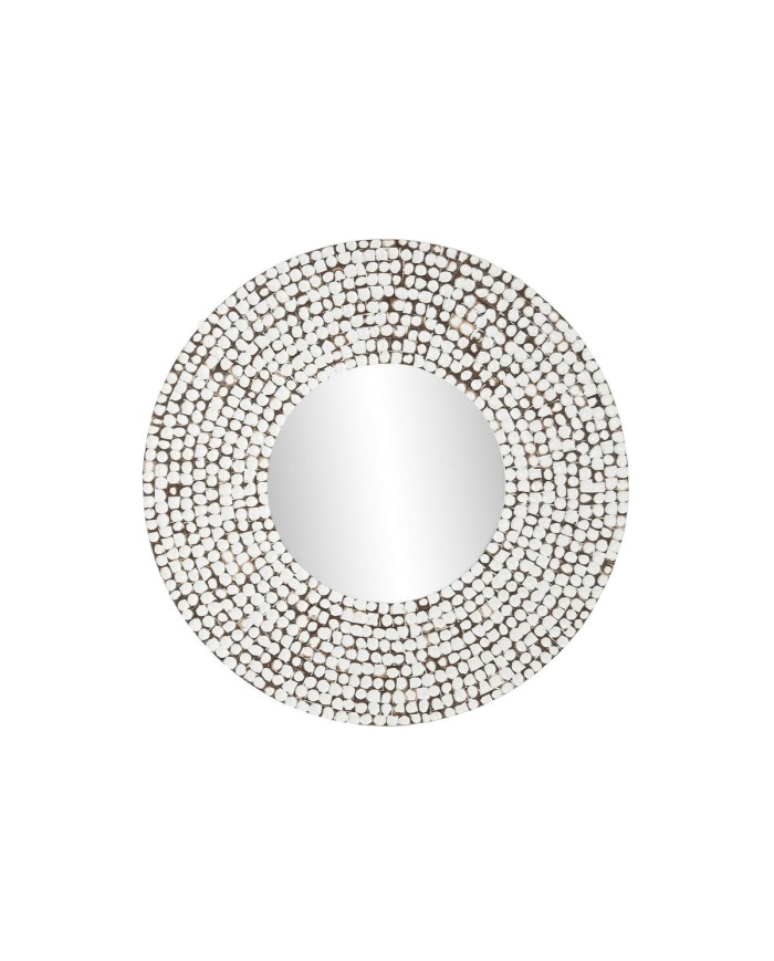 Specchio da parete Home ESPRIT Bianco Decapaggio 120 x 4 x 120 cm