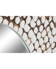 Specchio da parete Home ESPRIT Bianco Decapaggio 120 x 4 x 120 cm