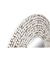 Specchio da parete Home ESPRIT Bianco Decapaggio 120 x 4 x 120 cm