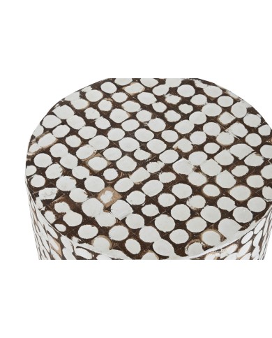 Tavolo aggiuntivo Home ESPRIT Bianco 40 x 40 x 42 cm