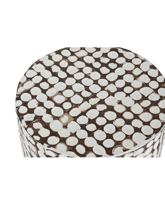 Tavolo aggiuntivo Home ESPRIT Bianco 40 x 40 x 42 cm