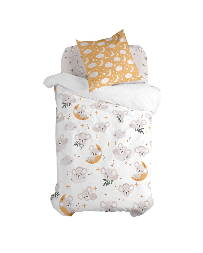Set di copripiumino HappyFriday Moshi Moshi Baby Koala Multicolore Singolo 2 Pezzi