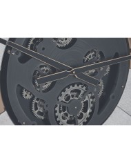 Orologio da Parete Home ESPRIT Nero Dorato Metallo Cristallo Vintage 80 x 9,5 x 80 cm